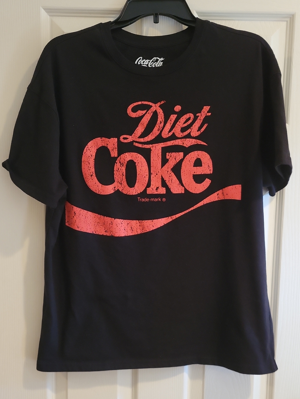 Coca-Cola Diet Coke Vintage Graphic Tee Black Red Size Small